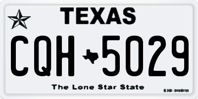 TX license plate CQH5029