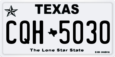 TX license plate CQH5030
