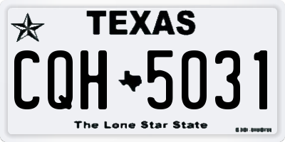 TX license plate CQH5031
