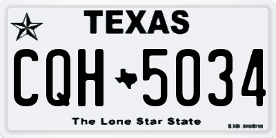 TX license plate CQH5034