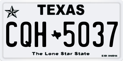 TX license plate CQH5037