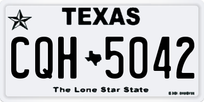 TX license plate CQH5042
