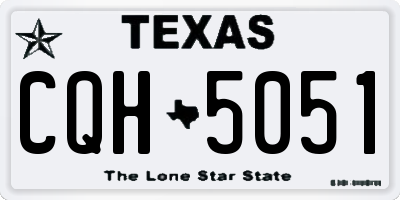 TX license plate CQH5051