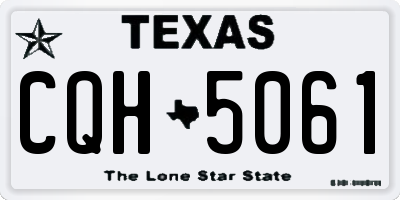 TX license plate CQH5061
