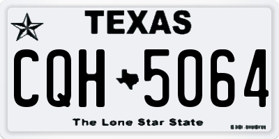 TX license plate CQH5064