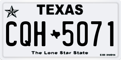 TX license plate CQH5071