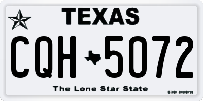 TX license plate CQH5072