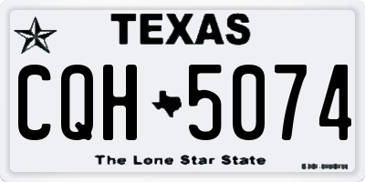 TX license plate CQH5074