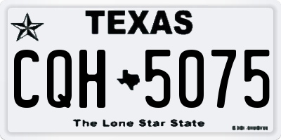 TX license plate CQH5075