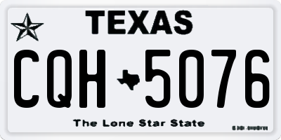 TX license plate CQH5076