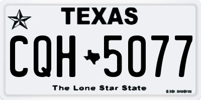 TX license plate CQH5077