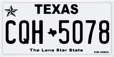TX license plate CQH5078