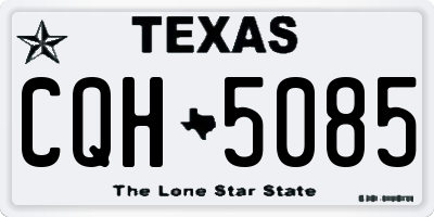 TX license plate CQH5085