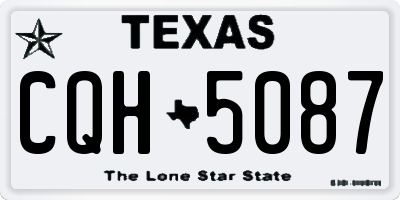TX license plate CQH5087