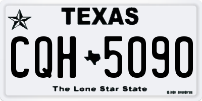 TX license plate CQH5090