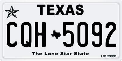 TX license plate CQH5092