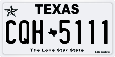 TX license plate CQH5111