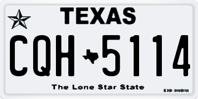 TX license plate CQH5114