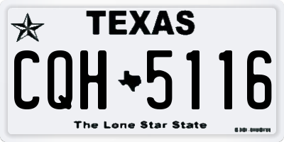 TX license plate CQH5116