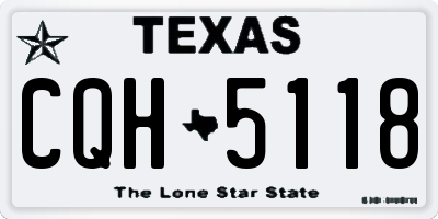 TX license plate CQH5118