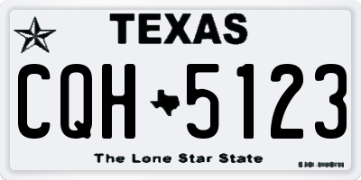 TX license plate CQH5123