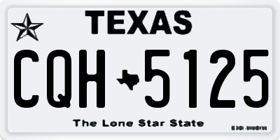 TX license plate CQH5125