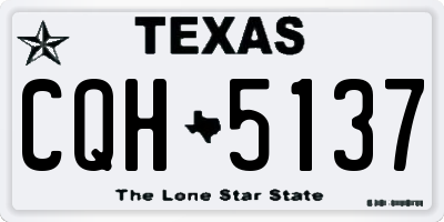 TX license plate CQH5137