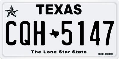 TX license plate CQH5147