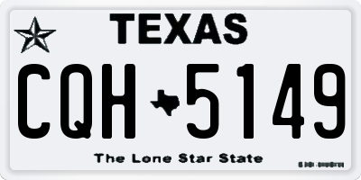 TX license plate CQH5149