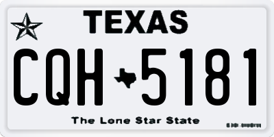 TX license plate CQH5181