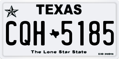 TX license plate CQH5185