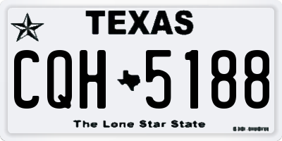 TX license plate CQH5188