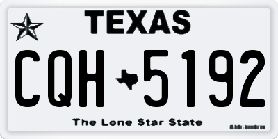 TX license plate CQH5192