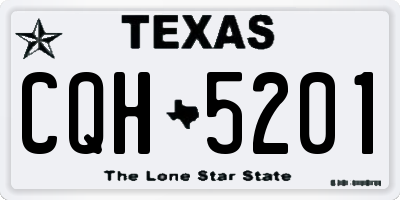 TX license plate CQH5201