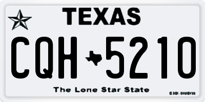 TX license plate CQH5210