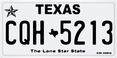 TX license plate CQH5213