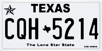 TX license plate CQH5214