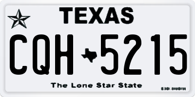 TX license plate CQH5215