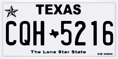 TX license plate CQH5216