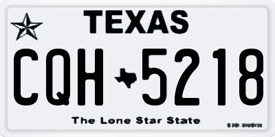 TX license plate CQH5218