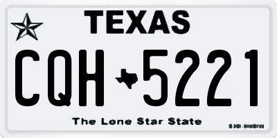 TX license plate CQH5221