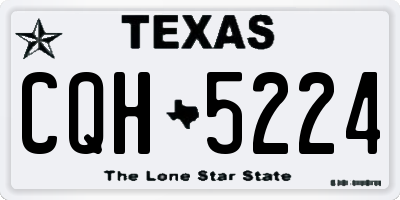 TX license plate CQH5224