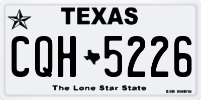 TX license plate CQH5226