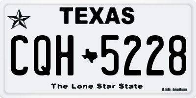 TX license plate CQH5228