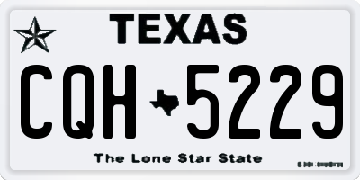 TX license plate CQH5229