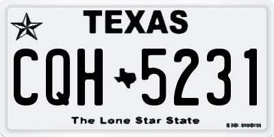 TX license plate CQH5231