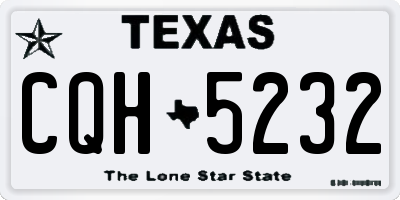 TX license plate CQH5232