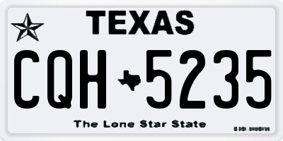 TX license plate CQH5235