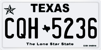 TX license plate CQH5236