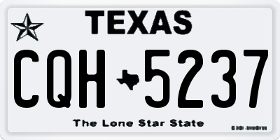 TX license plate CQH5237